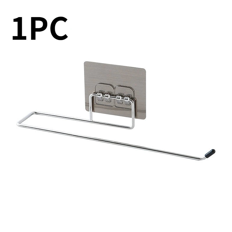 4/1PCS Kitchen Paper Holder Towel Storage Hook Toilet Paper Holder Towel Stand Storage Rack Tissue Holder Bathroom Organizer