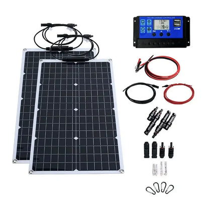 2000W All-in-One Solar Kit | 4000-6000W Inverter & Flexible Panel | 110V/220V Output for Home, Camping, Off-Grid Power