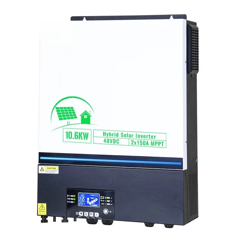 10.6KW 48V‑220V Solar Inverter All‑in‑One, Built‑in 150A MPPT Charge Controller, Off‑Grid Hybrid Solar Power Inverter