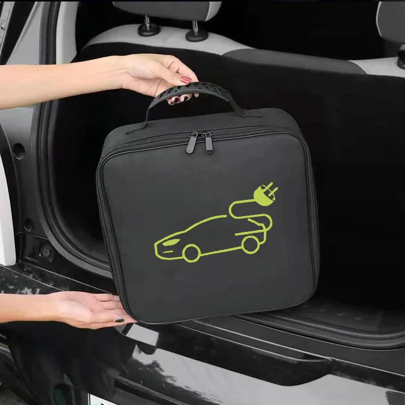 New Electric Vehicle Car Charging Cable Storage Carry Bag EV Charger Plugs Sockets Waterproof Fire Retardant Equipment Container
