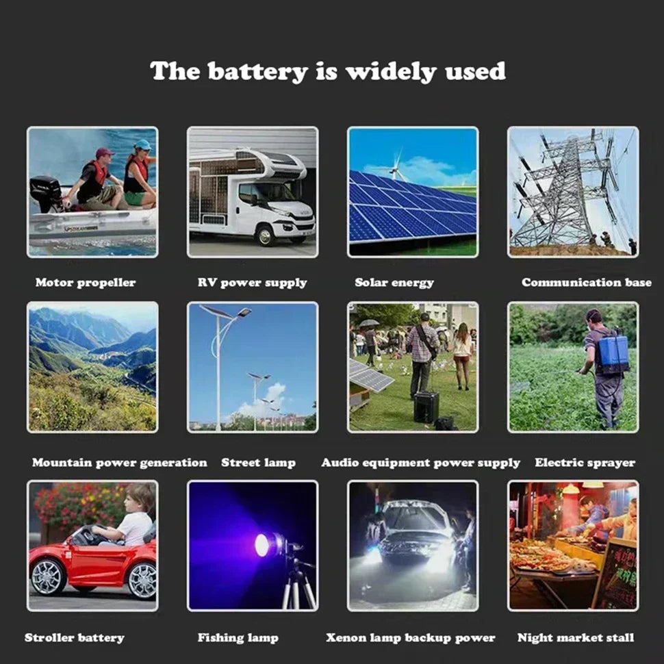 12V lithium battery pack Built-in BMS 1200 cycles Alternative lead-acid batteries Rechargeable battery