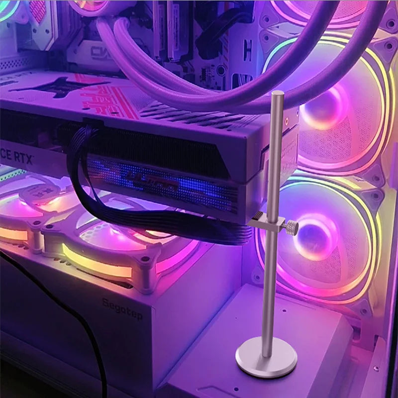 TEUCER Graphics Card Bracket GPU Metal Support Bracket Adjustable Height Aluminum Graphics Card Bracket PC Chassis Accessories