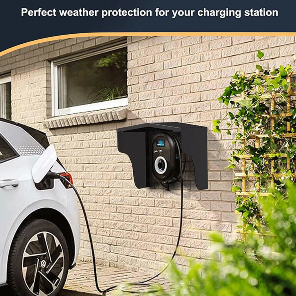 Ev Charging Station Roof Cover Aluminum Canopy For Weather Electric Car Charger Cover