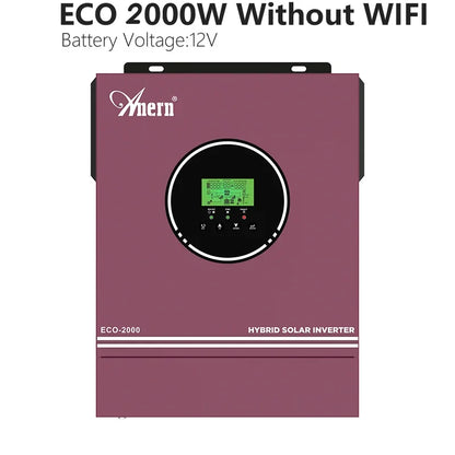 Anern Solar Hybrid Inverters 6.2KW 4.2KW 24V 48V With MPPT 140A Charger Controller Dual AC Output Pure Sine Wave for Home System