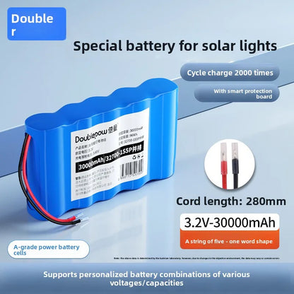 32700 lithium iron phosphate battery pack 3.2V mobile power supply 6.4 garden light street light 12.8V lithium battery