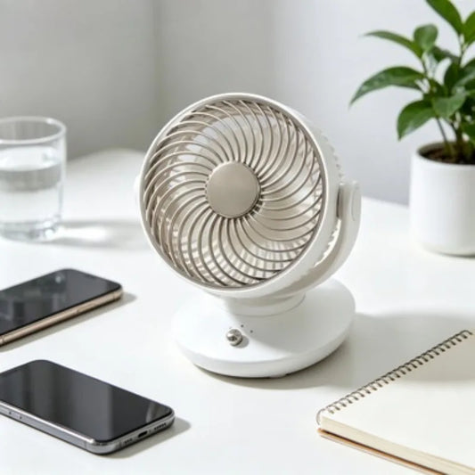 Rechargeable Portable Mini USB Fan Multi Angle Desktop Cooling Fan Indoor Student Dorm Office Household Fan