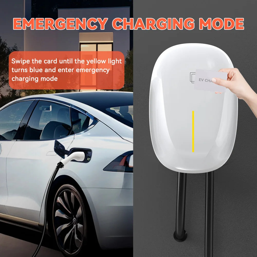 JDMEX 7KW EV Charger Station 32A 1Phase Type1 / GBT Electric Vehicle Car Charger EVSE Wallbox Wallmount 7KW 5M Cable SAE J1772