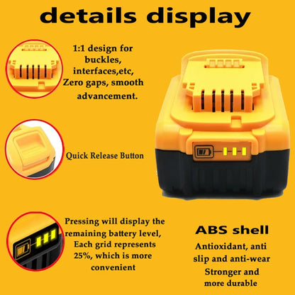 For DeWalt 20V Lithium Ion Batteries 20V 12Ah DCB203 Li Ion Battery Replacement DCB206 DCB205 DCB204 DCB200 Power Tools
