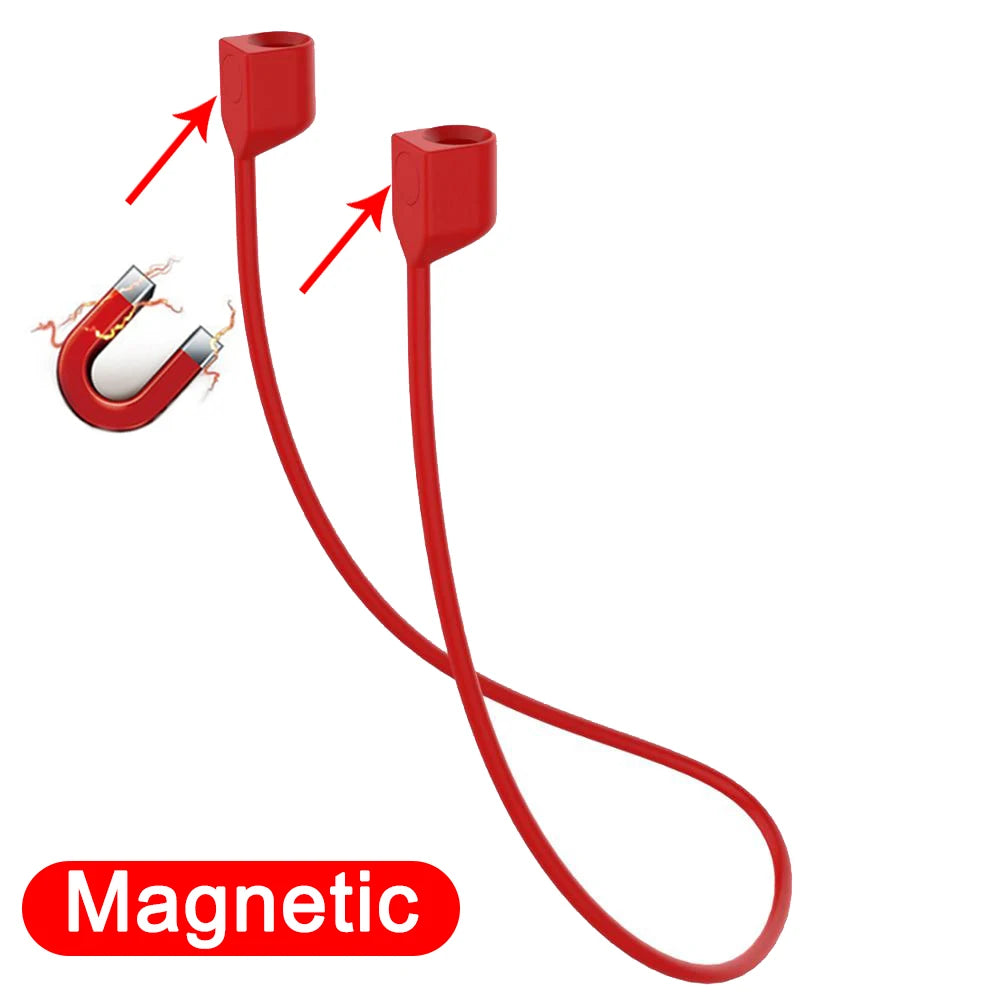 Magnetic Anti-lost Rope Strap Silicone Earphones String for Airpods Huawei Freebuds 3 Wireless Bluetooth Headphone Neck Straps