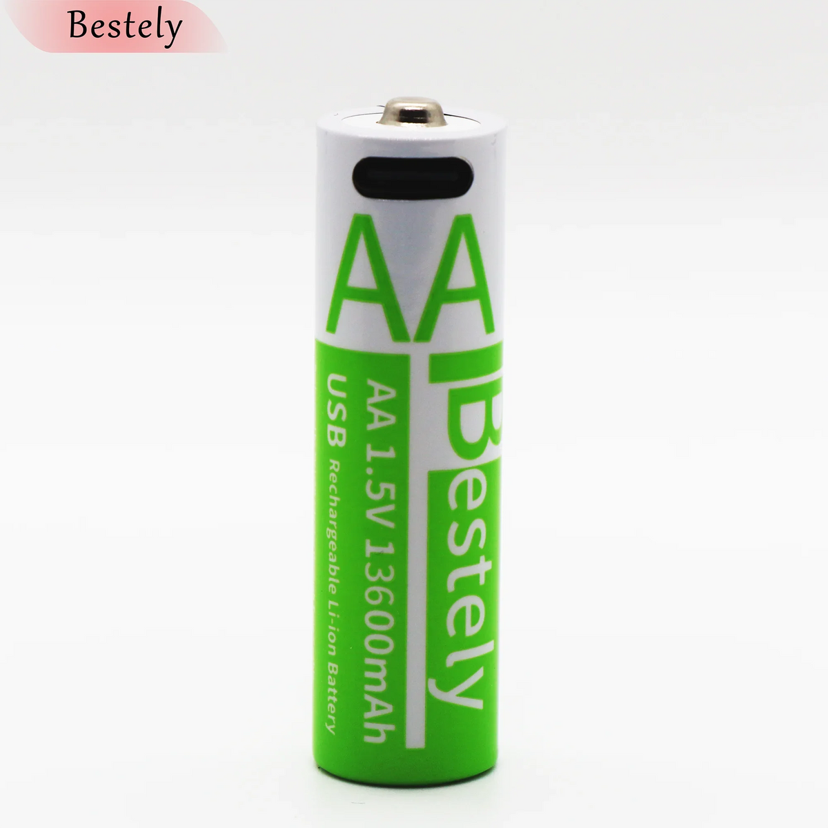 Latest Rechargeable 1.5V AA 13600mAh USB Lithium Battery , Fast Charging Li-ion AA Battery  , 2000 Cycle with USB- C Port Cables