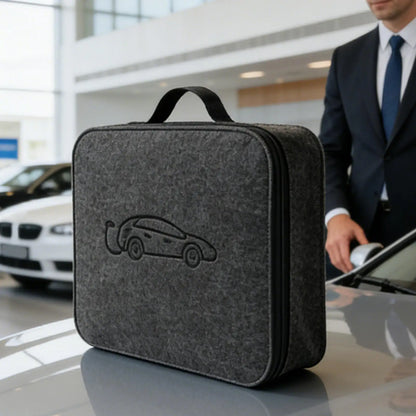 New Energy Vehicle Charging Gun Storage Bag Portable EV Charger Cable Bag Waterproof Auto EV Charging Jumper Storage Bag