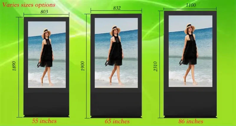 Customized ev charging station integrated lcd advertising display digital signage for commercial plaza retail business operators
