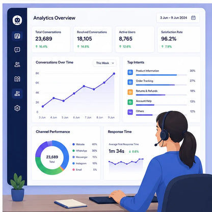 Smart AI Chatbot Software Automated Customer Lead Management Real-Time Internet Conversation Stock Available Linux/Mac/