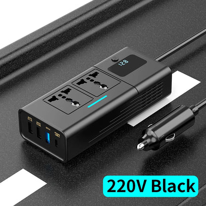 Busbyr New 220v Car Inverter 12 to 220 Voltage Power Converter 200W for 12V Vehicles 12v to 110v 200W