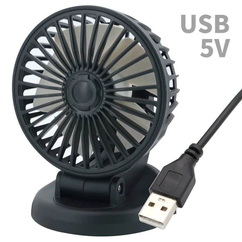 12v Automotive fan Car Fan 24v 360° Adjustable 3 Head Air Fan Low Noise Multifunctional Temporary Parking Card Auto Vehicles fan