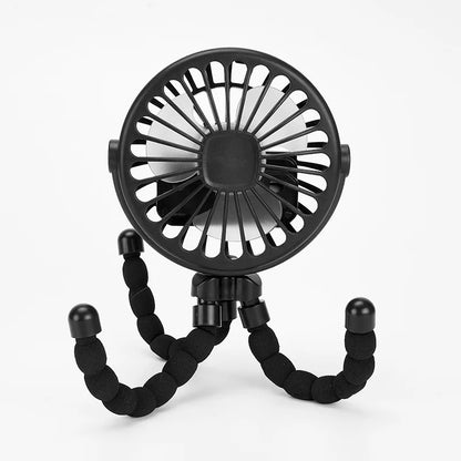 Portable Clip-on Rechargeable Fan for Indoor and Outdoor Use To Cool Car Seats, Strollers, Cribs and Treadmills