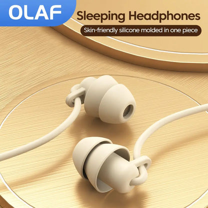 S2 Sleeping Headphone 3.5mm Wired Earphone Wire-controlled In-Ear Headset with Microphone Handfree Earbuds For Music Sport Phone