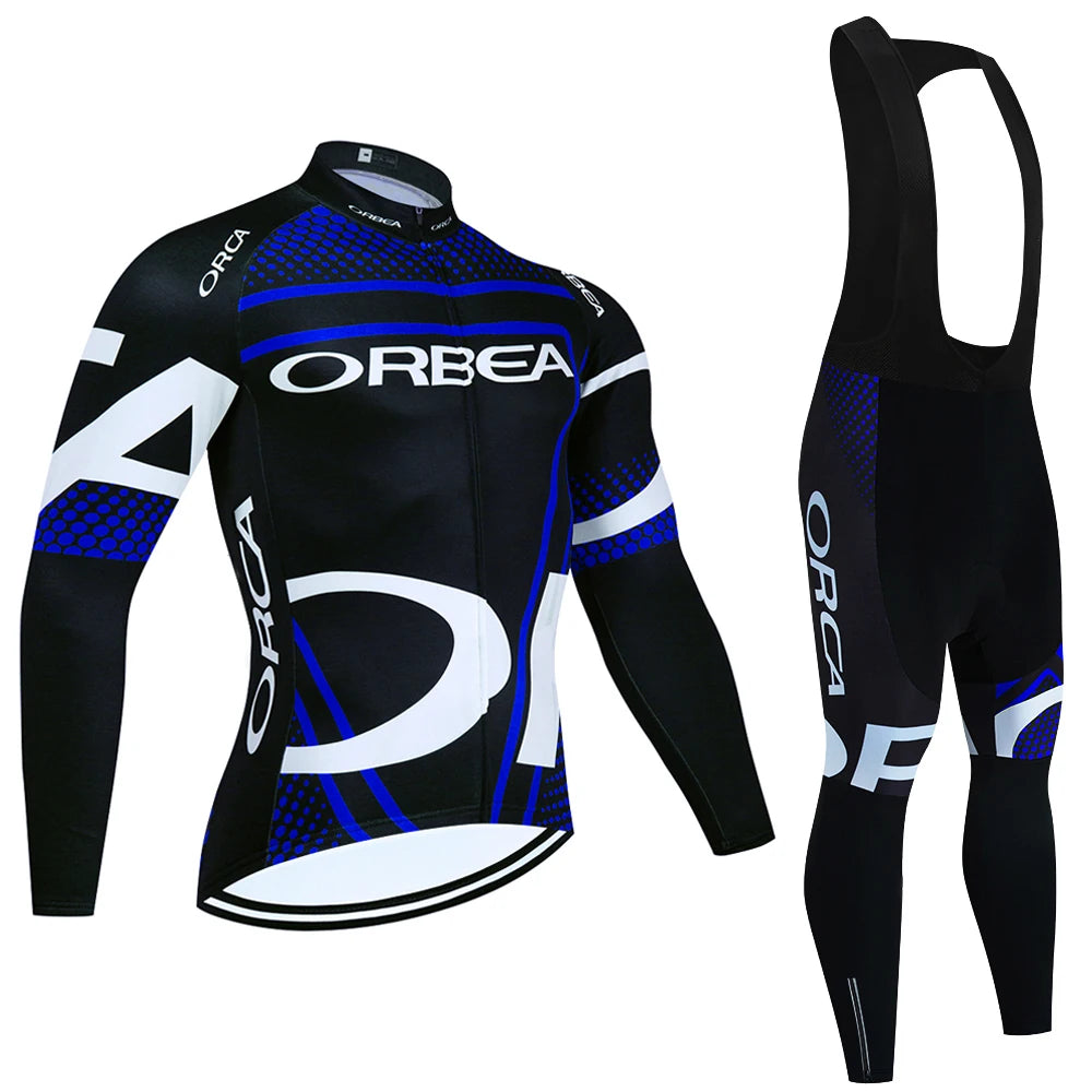 Winter 2025 New Cycling Jersey Team ORBEA ORCA Bike Jacket Pants Men Thermal Fleece Ropa Ciclismo MTB Road Bicycle Clothing