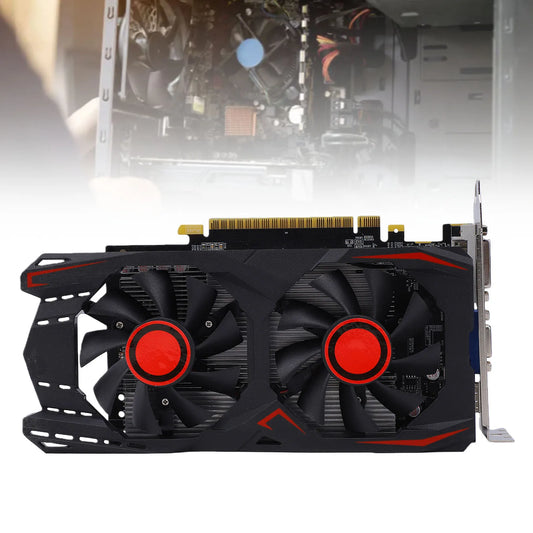 Graphics Card 6GB GDDR5 192BIT Double Fan PCIE 2.0 16X Slot Supports DVI VGA HD Multimedia Interface Gaming Video Card