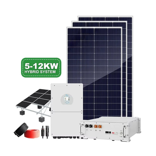 Whole Set Solar System 5000W 6000W Solar Power 230V With WIFI MPPT Inverter For House Use Customize