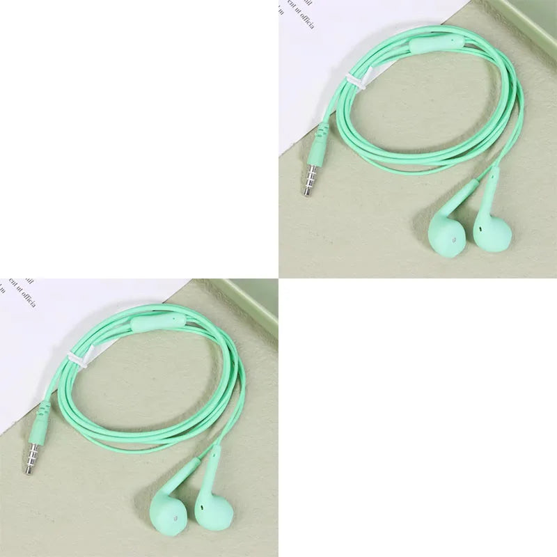 1/2/3pcs Universal 3.5mm Stereo In-Ear Headphones Sport Music Earbud Handfree Wired Headset Earphones with Mic For Xiaomi Huawei