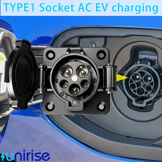 Ev Car Type1 Socket Charging Connector 16A/32A EVSE J1772 with 0.5M/1M Cable for Electric Vehicle Charger Type 1 Male Socket