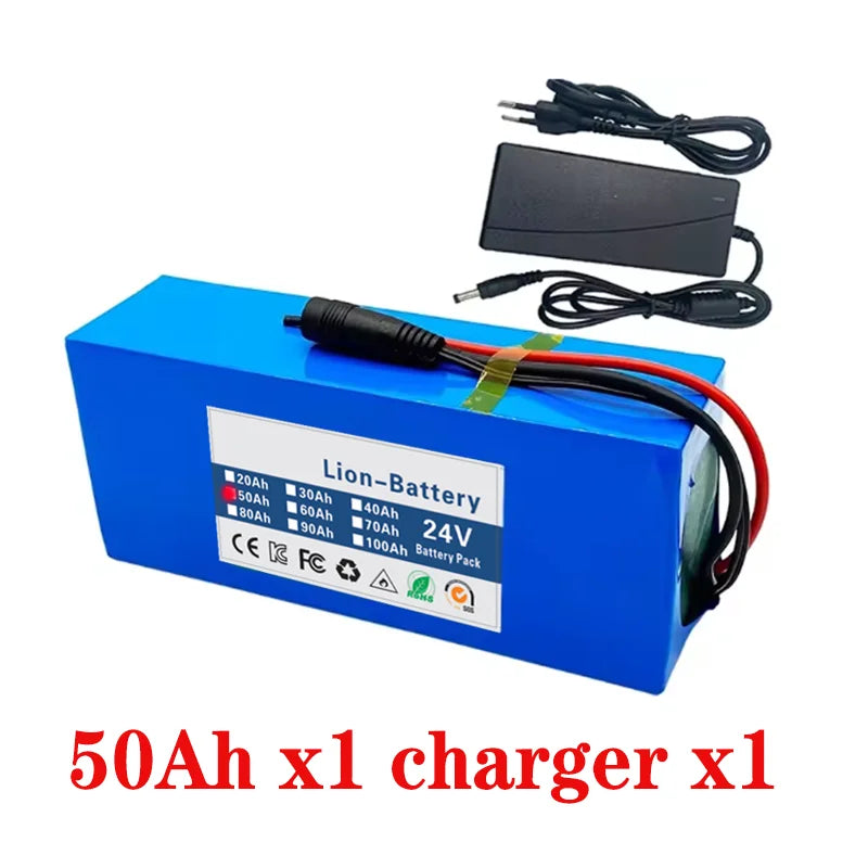 Battery Lithium pack 6s3p 24V 20Ah 30Ah 50Ah 18650 25.2v 20000/30000mAh Batterie Lithium-ion Avec Charger