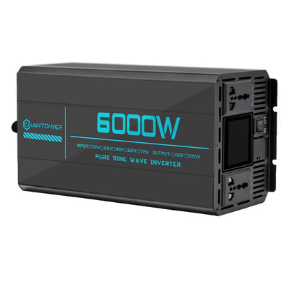 Pure Sine Wave Inverter DC 48V/72V to AC 220V 1000W 1600W 3000W 4000W 5000W 6000W LCD Display Power Converter Car Solar Inverter