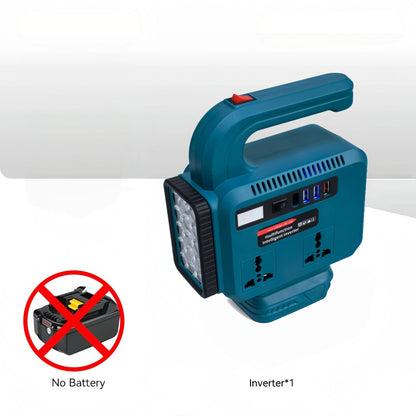 6‑IN‑1 Power Inverter DC 18V to 220V Adapter Power Supply for Home Appliances Compatible with Makita Battery