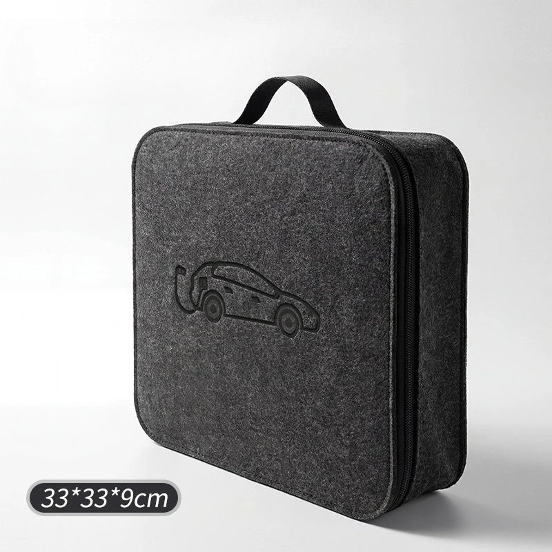 Electric Vehicle Charging Gun Organizer Bag Portable Storage Pouch For New Energy Auto EV Charger Cables And Accessories