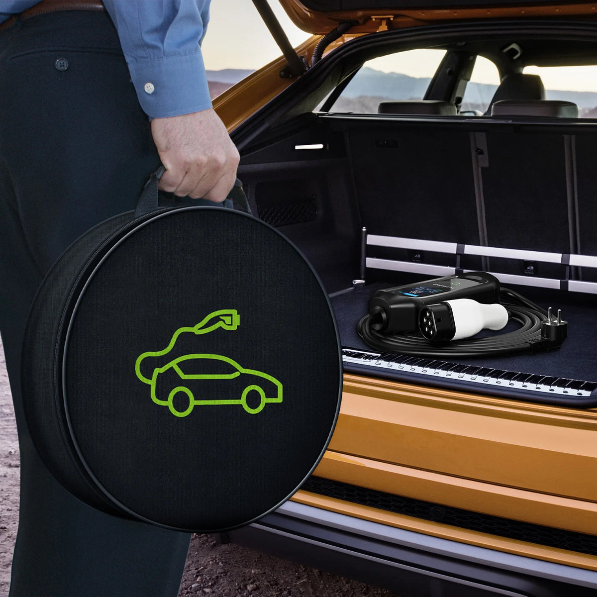 AFEEV 3.5KW 16A 1Phase Portable EV Charger Type1 SAE J1772 Electric Car Charger EVSE Fast Charging Wallbox EV Charging Station