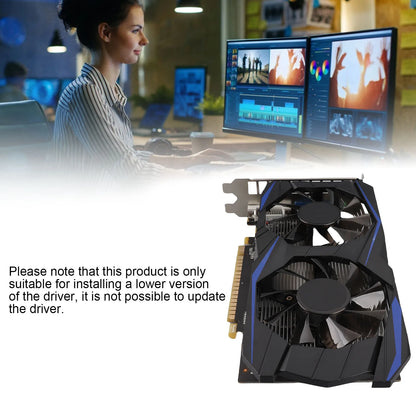 Computer Graphics Card Good Performance Low Noise Graphics Card Small Size 128bit  Bit Width for Dual Fan Desktop Computer