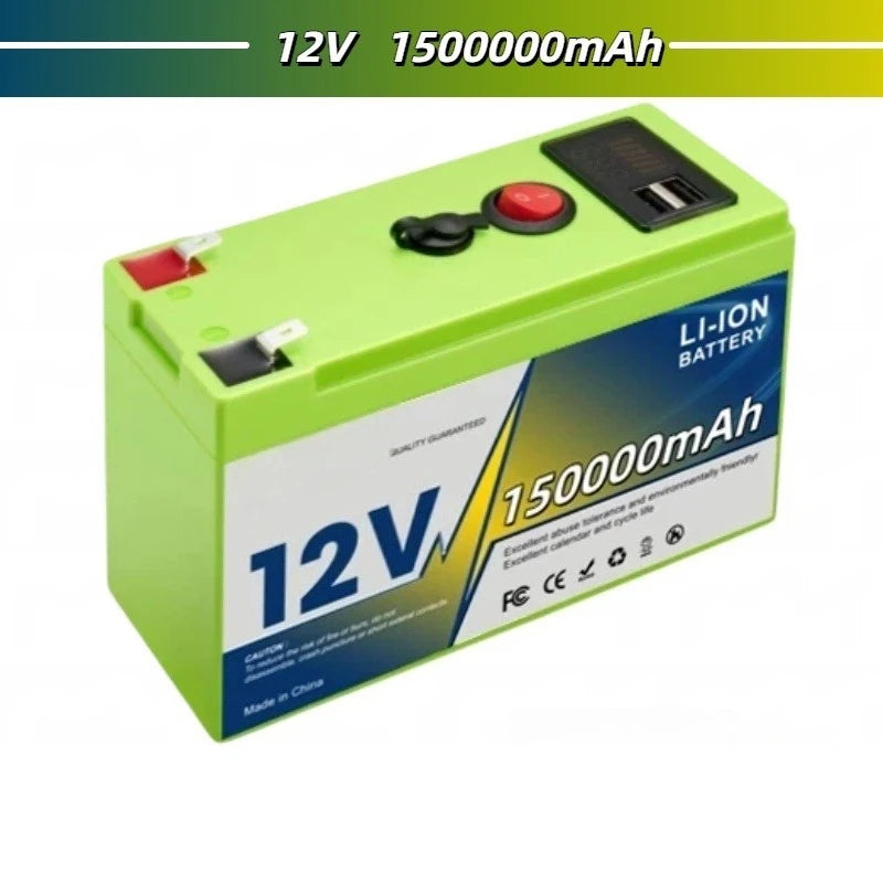 12V 18650 Lithium Battery 200Ah LiFePO4 Deep Cycle Built-in BMS Applicable To UPS Suitable for Children's Toy Cars Scooters