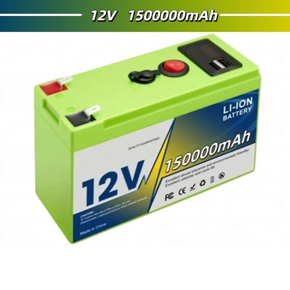 12V 18650 Lithium Battery 200Ah LiFePO4 Deep Cycle Built-in BMS Applicable To UPS Suitable for Children's Toy Cars Scooters