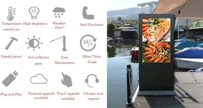 Customized ev charging station integrated lcd advertising display digital signage for commercial plaza retail business operators