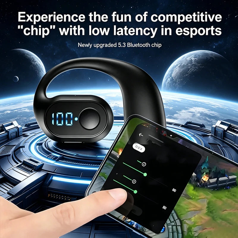 Q7-Wireless Earphones Bluetooth 5.3 Mini Handsfree Waterproof Sport Music Headset Single Earbuds OWS Headphone HiFi Music