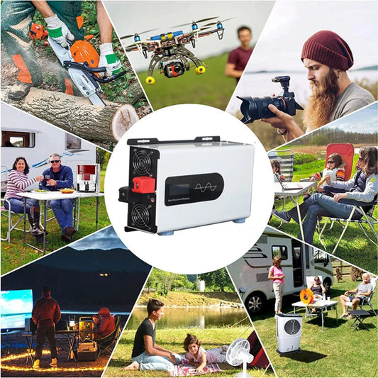 5000W 6KW 8KW 10KW 12000W Pure Sine Wave Inverter 12V/24V/48V/60V/72V/96V Power Inverter 110V 220V Solar Car Inverter Converter