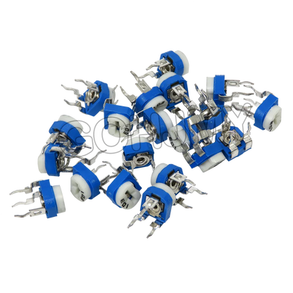 20PCS RM065 Trimmer Potentiometer Adjustable Resistor 500R 1K 5K 10K 20K 50K 100K 200K 500K 1M RM-065 Variable Resistors