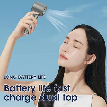 USB Rechargeable Handheld Mini Fan Portable Adjustable Desktop Cooling Fan with 12H Long Battery Life for Office Home Travel