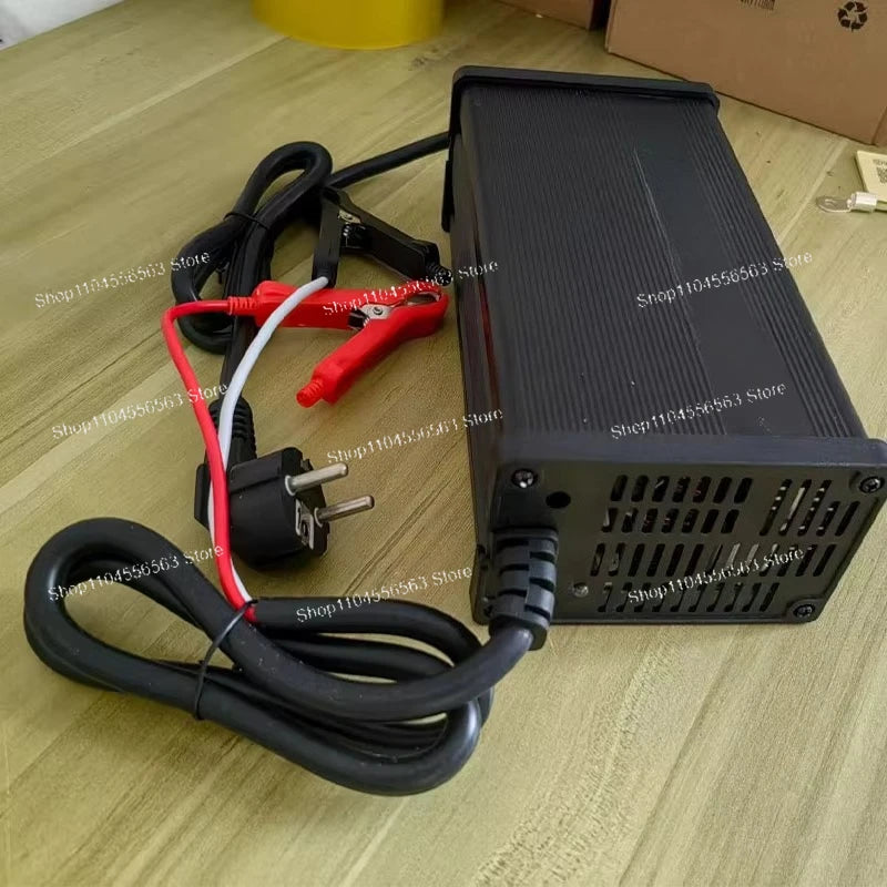 54.6V/58.4V/58.8V 20A Lithium Battery Charger - Compatible with 48V 16S 3.2V LiFePO4 and 13S/14S 3.7V Battery Packs