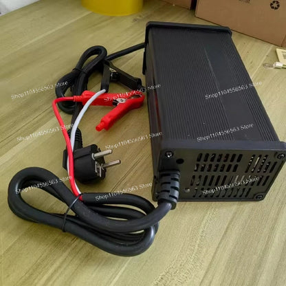 54.6V/58.4V/58.8V 20A Lithium Battery Charger - Compatible with 48V 16S 3.2V LiFePO4 and 13S/14S 3.7V Battery Packs