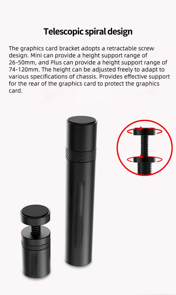 Graphics Card GPU Support Bracket Liftable Video Card Sag Holder Bracket GPU Holder Anti Sag Stand