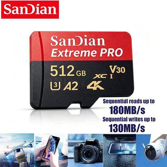 128GB Memory Card Flash Cards Reliable Micro TF/SD Card High Speed Memory Sd Cards Class10 Storage Card for PC/Smartphone