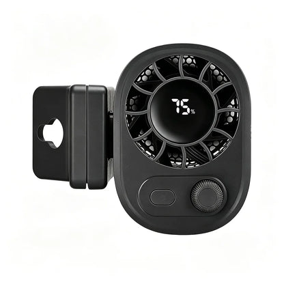 1400mAh USB Clip Fan With LED Screen, 100 Levels Rechargeable, Hands-Free Fan, Rechargeable Multifunctional Personal Fan Car Fan