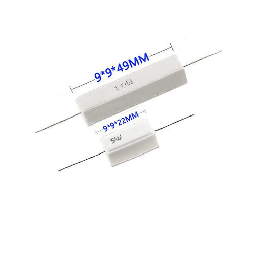 10pcs 5W 10W BPR56 ceramic resistors 0.1 ~ 10k ohm 0.33R 1R 10R 100R 0.22 0.33 1 10 100 1K 10K Cement resistence ohms