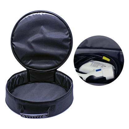 5-7m Portable EV Charging Gun Storage Bag Waterproof Protective Pouch Outdoor Travel Organizer for Electric Vehicle Charger Cabl