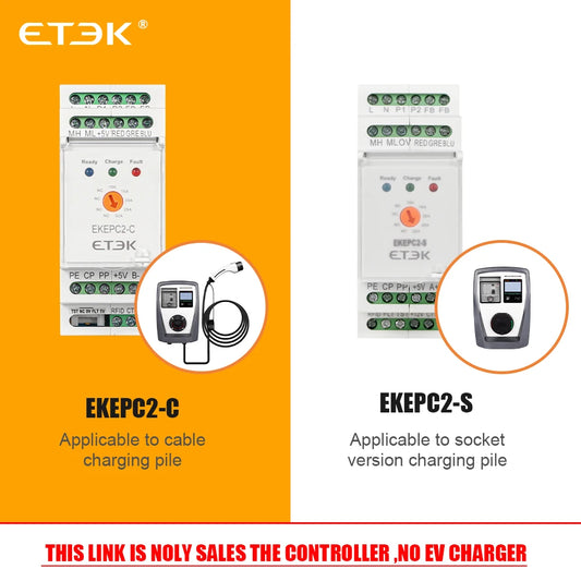ETEK Evse Controller/RCMU/LCD/DLB CT, Electronic Protocol EPC Chontroller EV Charger Station Cable Socket 32A AC 240V EKEPC2
