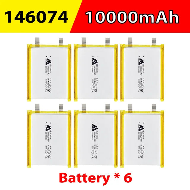 3.7V 10000mAh 146074 Lithium Polymer Battery 1376074 Lipo Li-Po Rechargeable Batteries for Diy Power Bank Laptop Hand Warmer