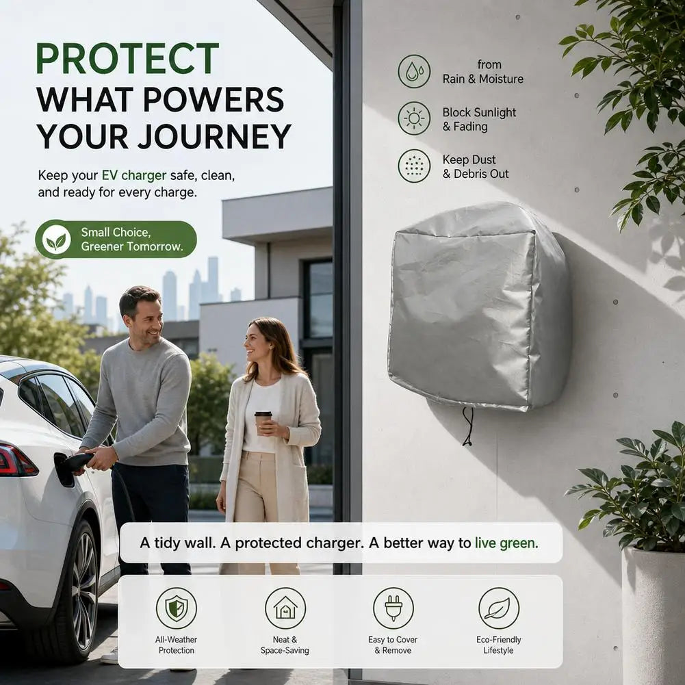 Waterproof EV Charger Post Cover Windproof  Dust‑Proof Wall‑Mount Electric Vehicle Charging Station Protector For Outdoor