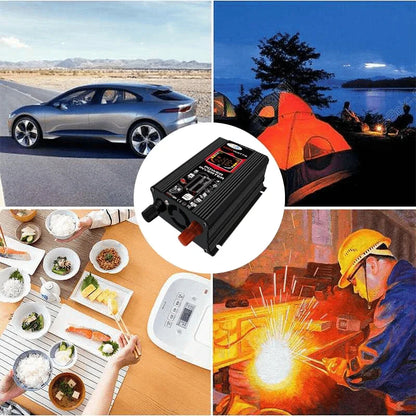 6000W Car Inverter 12V to 110V 220V Modified Sine Wave Power Supply Converter Adapter Voltage Transformer with Alligator clip